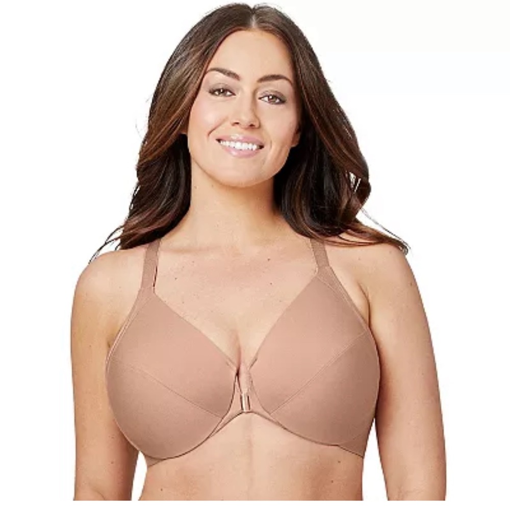 Glamorise plus size front closure nude bra size US42F from Nordstrom.